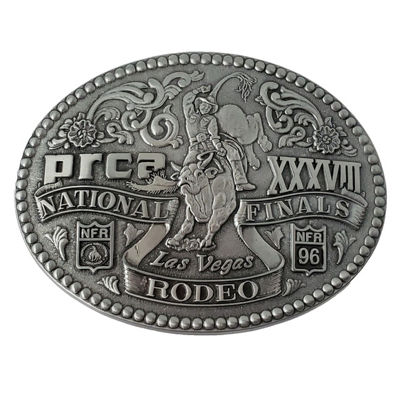 1996 NFR Rodeo Belt Buckle Charlie Sampson PRCA Las Vegas Award